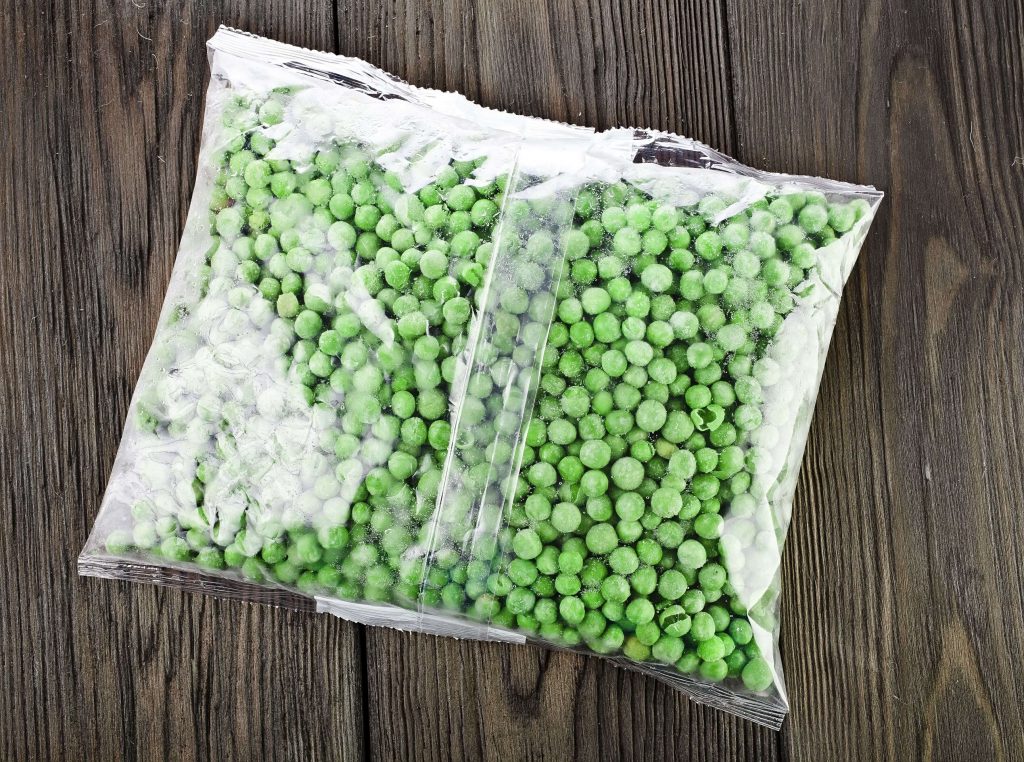 Bag of frozen peas